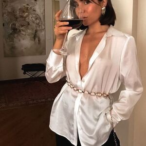 Gold and rhinestone belt